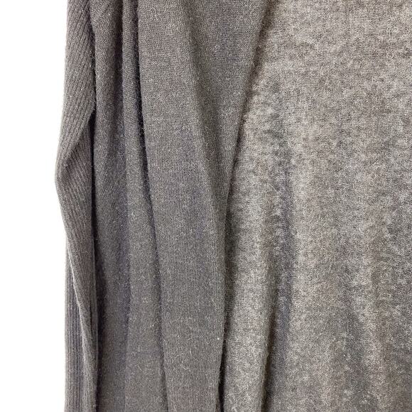 ALLSAINTS Black Merino Wool Alpaca Blend Asymmetrical Sweater Cardigan Size S - Picture 3 of 8